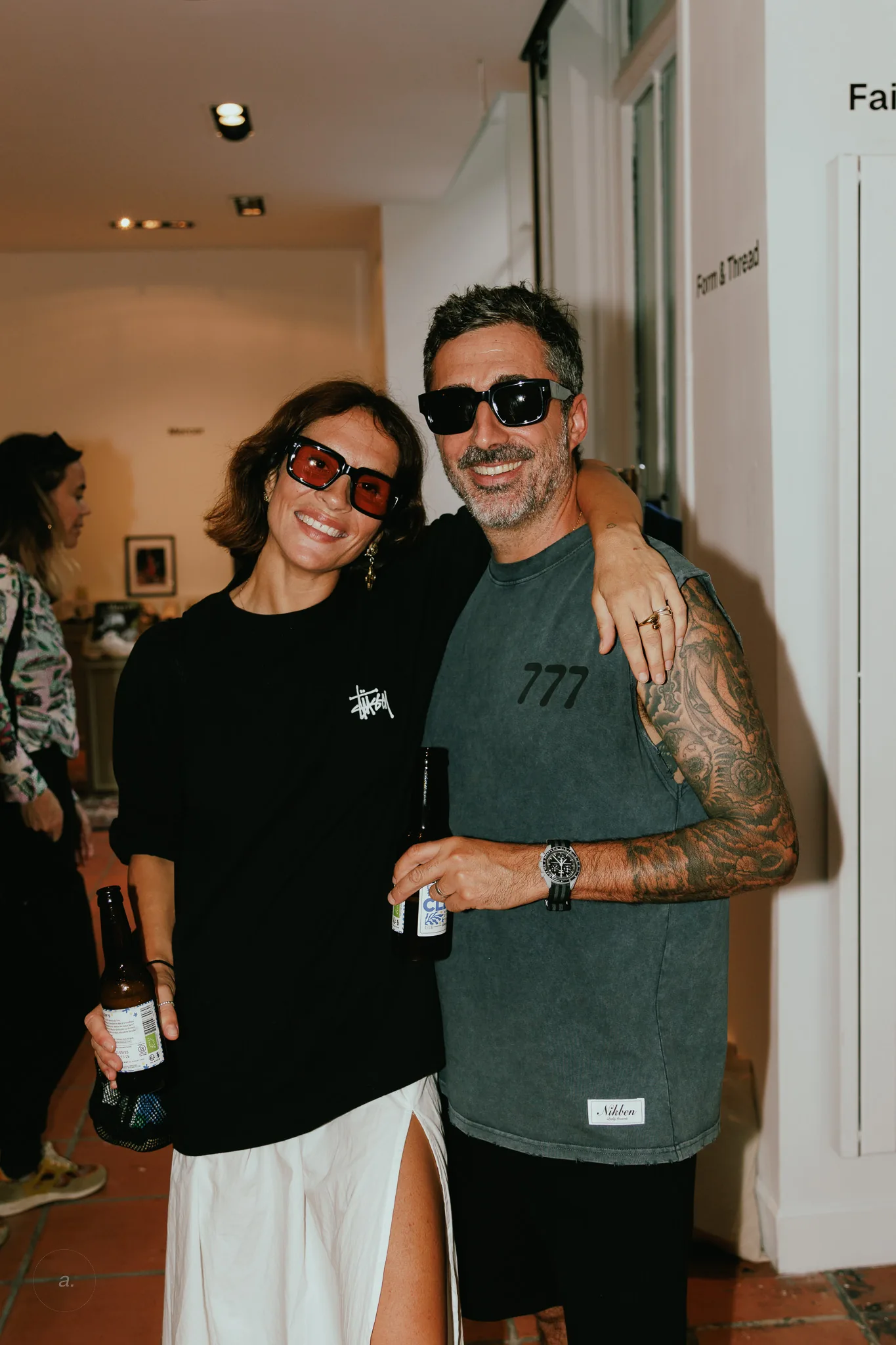 Guests in sunglasses at the Waiting for the Sun event, Paris, photographed by Campbell Jensen